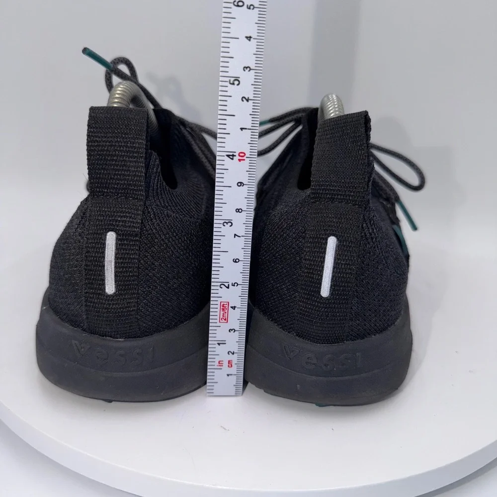 Vessi Cityscape Classic Black Waterproof Knit Sneakers Womens 8